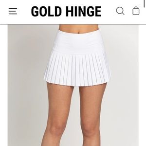 GOLDHINGE brand new white tennis skirt